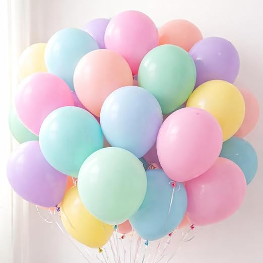ASST PASTEL COLOURED 12 INCH LATEX BALLOONS 10/PKT