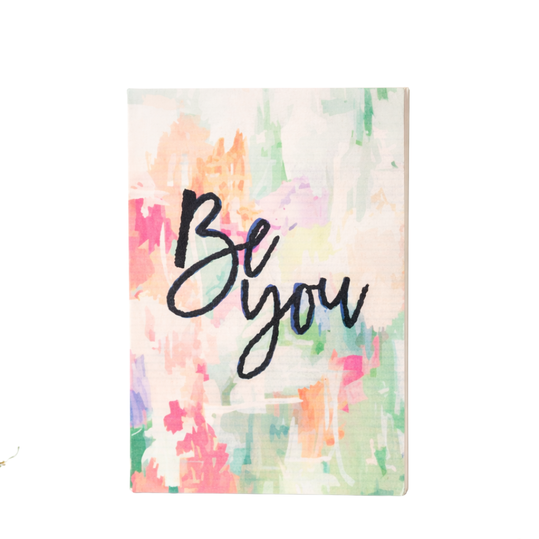 "Be You" Abstract Watercolor Notebook – Soft Pastel Aesthetic Hardcover Journal A4 SIZE