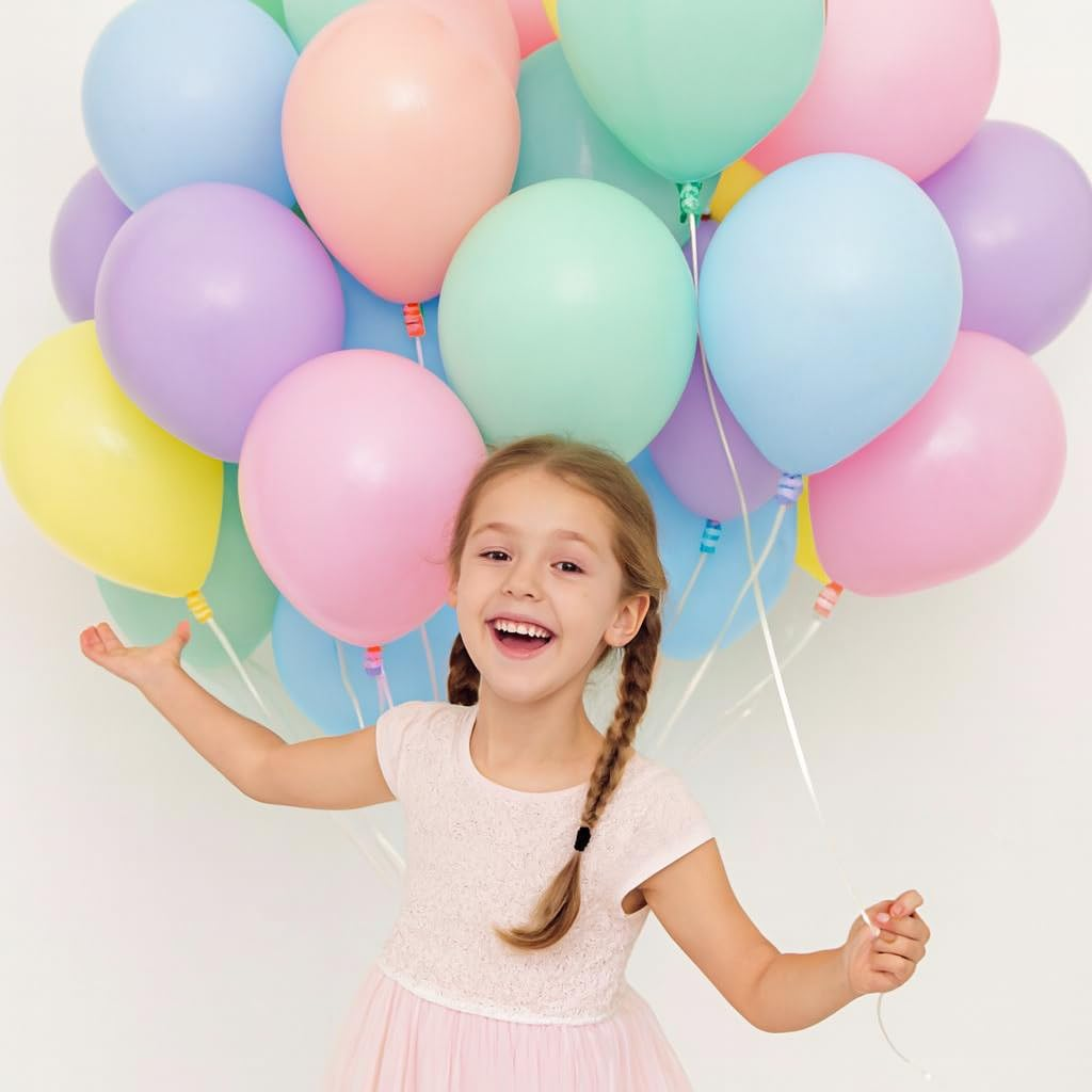 ASST PASTEL COLOURED 12 INCH LATEX BALLOONS 10/PKT