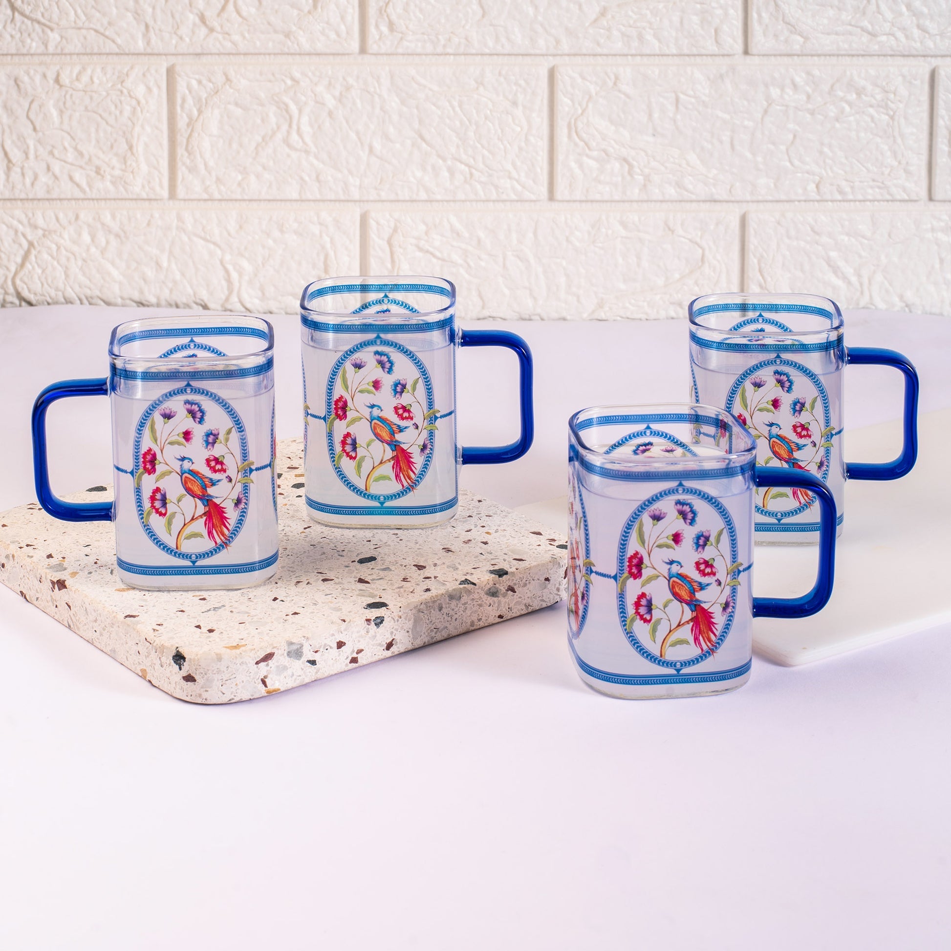 The Songbird Square Mugs Set of 2