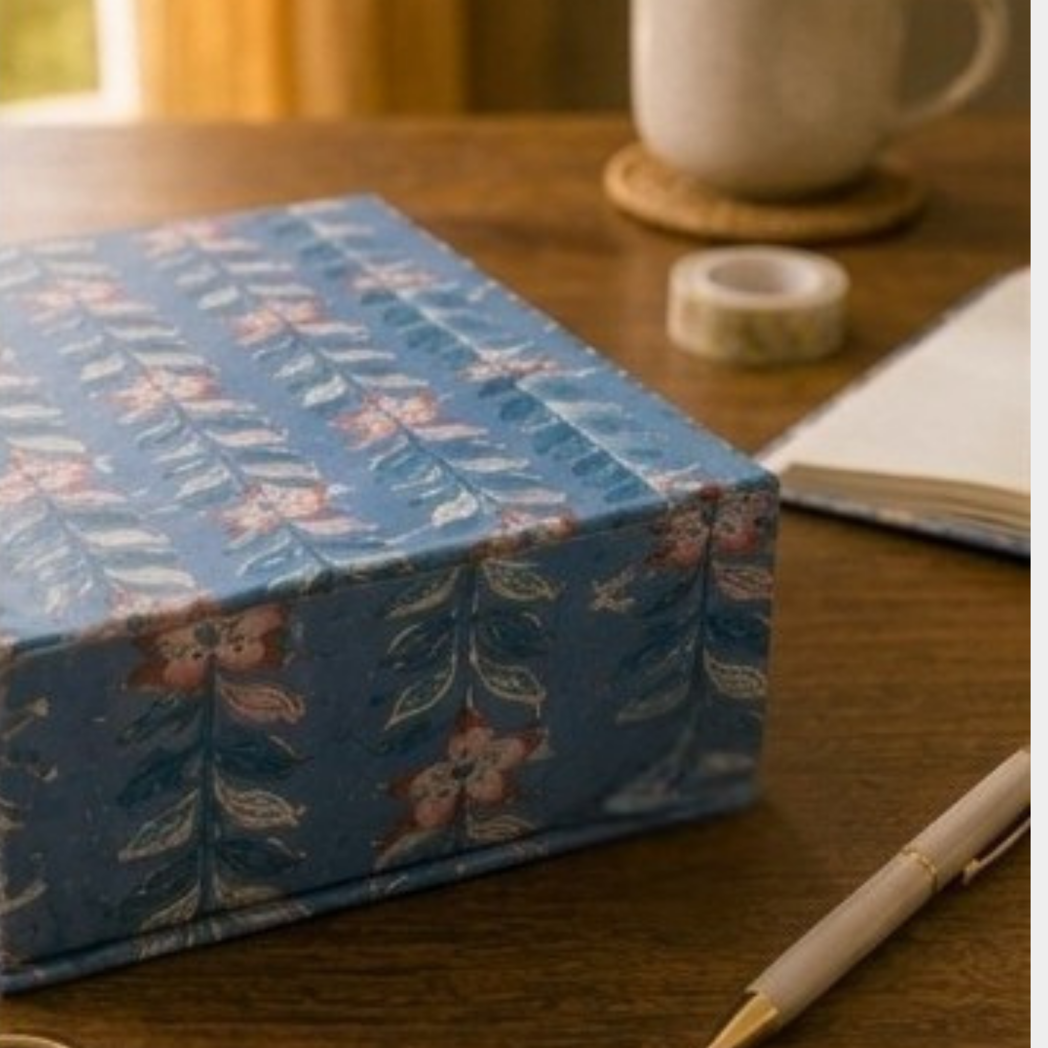 The Aesthetic Desk Essentials 5-Piece Workspace Gift Set – Serene Blue Vine