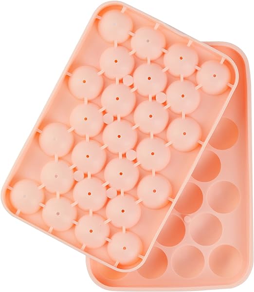 SILICONEWARES 25 CAVITY RND ICE BALL LID PINK