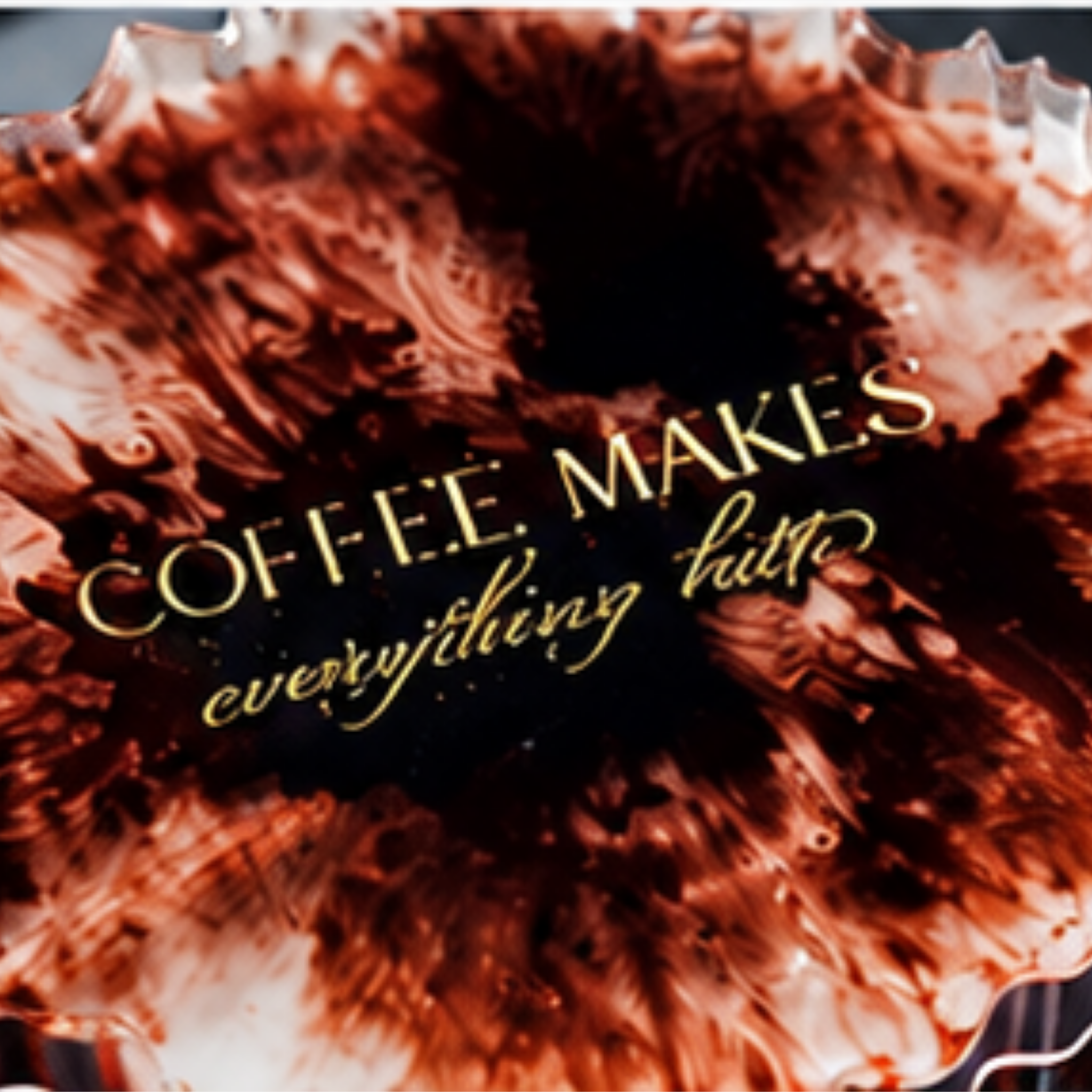 Handmade Resin Coffee-Themed Coaster Set of 4 | Coffee Lover Gift | Table Protection Coasters for Home, Office & Café