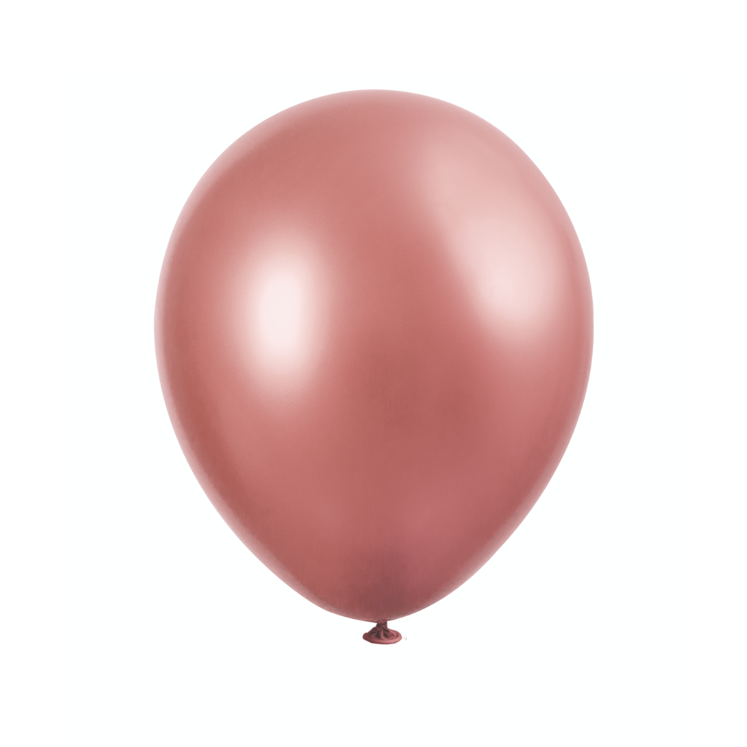 11 INCH ROSE PLATINUM BALLOONS 6/PKT