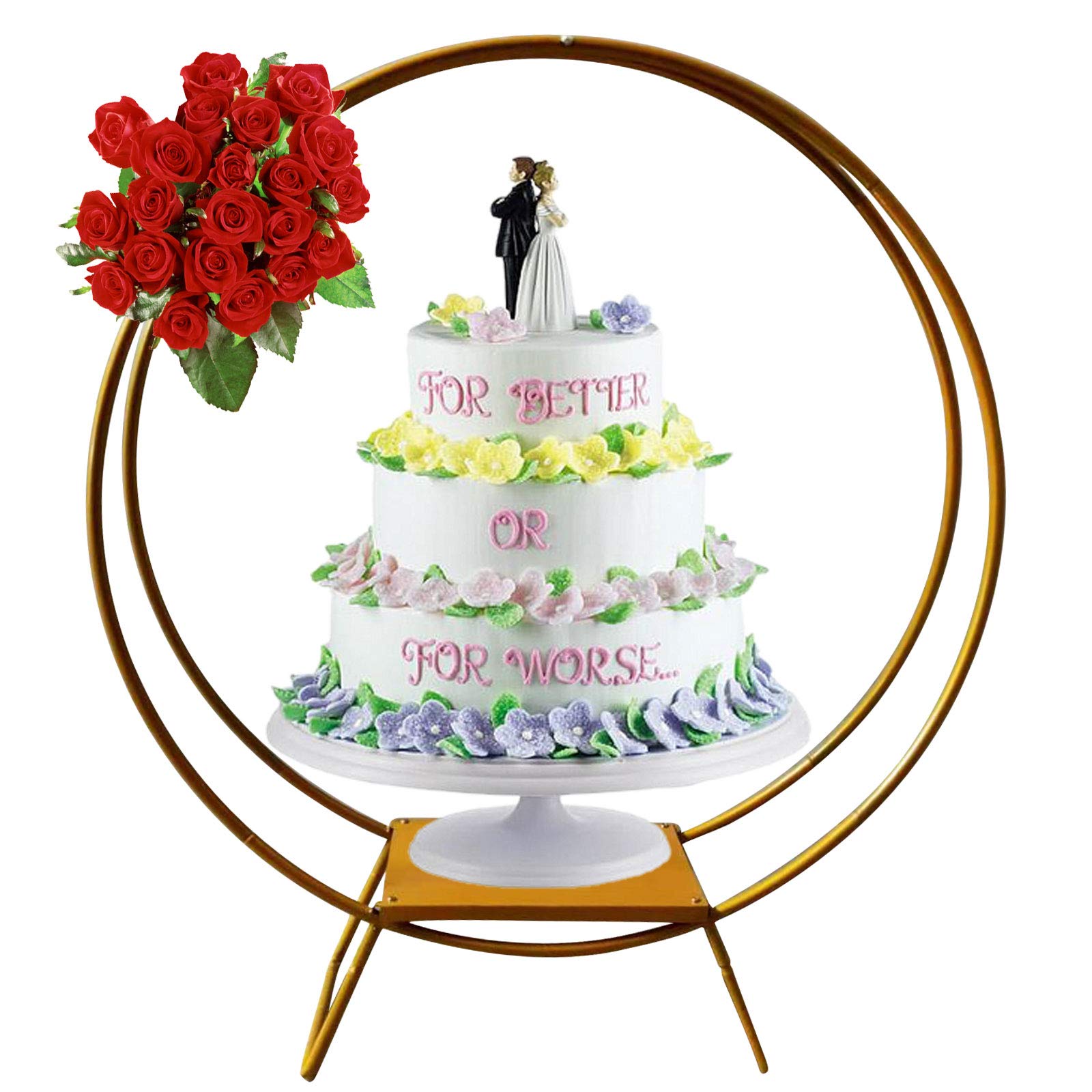 METAL DOUBLE HOOP CAKE STAND