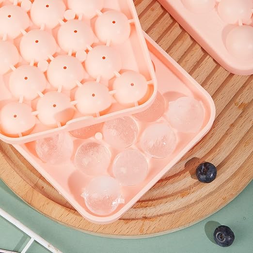 SILICONEWARES 25 CAVITY RND ICE BALL LID PINK