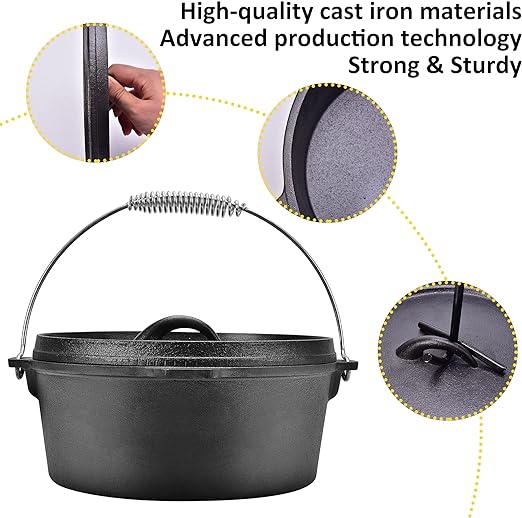 CAST IRON LARGE DUTCH OVEN