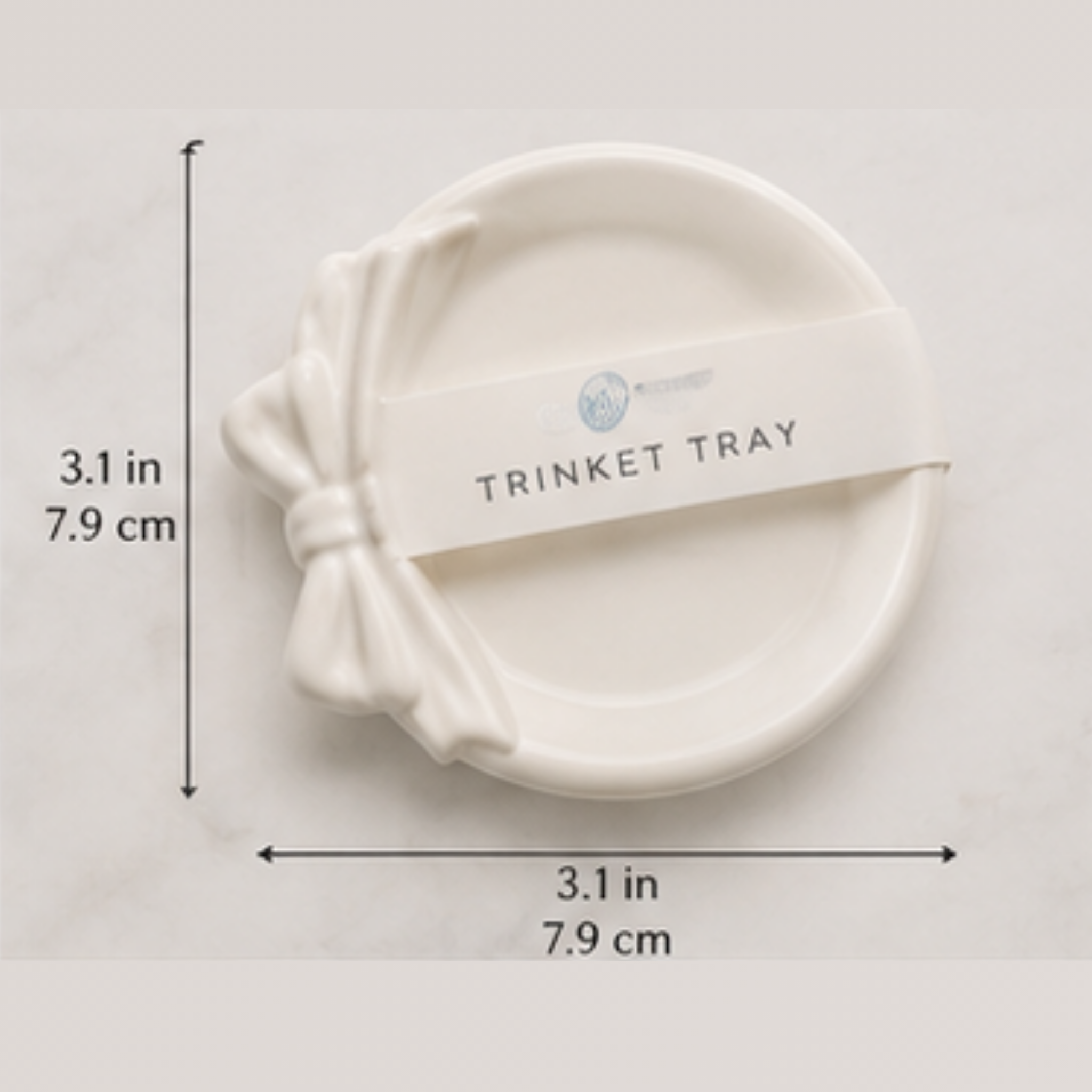 Set of 4 Bow Trinket Trays | Elegant Jewelry Dish | Decorative Ring Holder | Vanity Organizer | Minimalist Home Decor