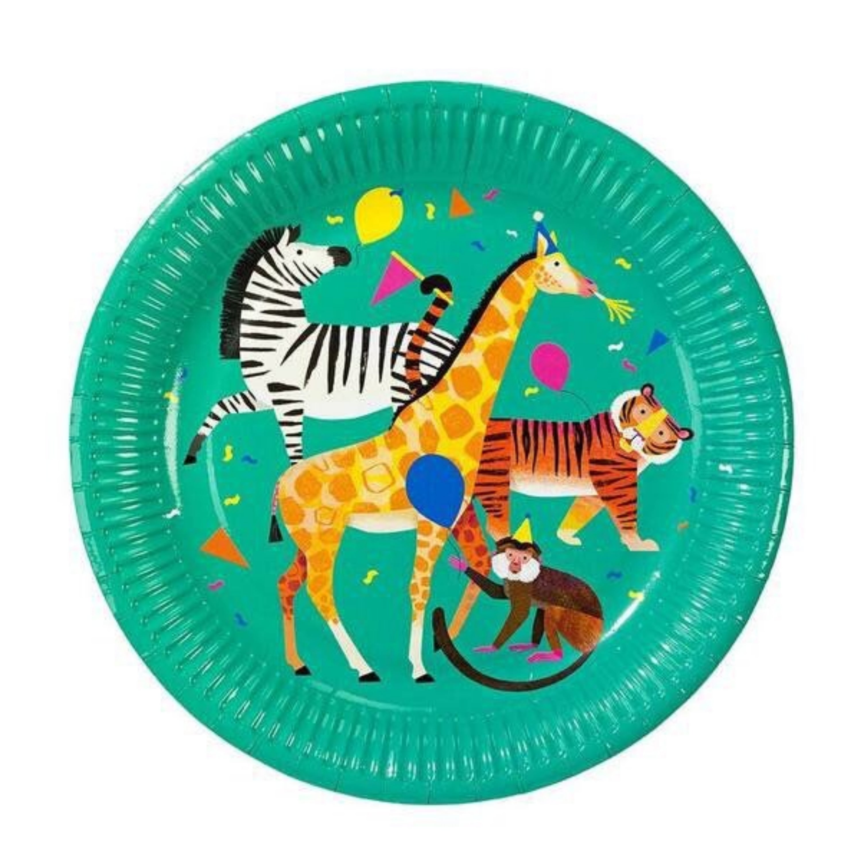 ANIMAL SAFARI ROUND 9 INCH DINNER PLATE 8/PKT