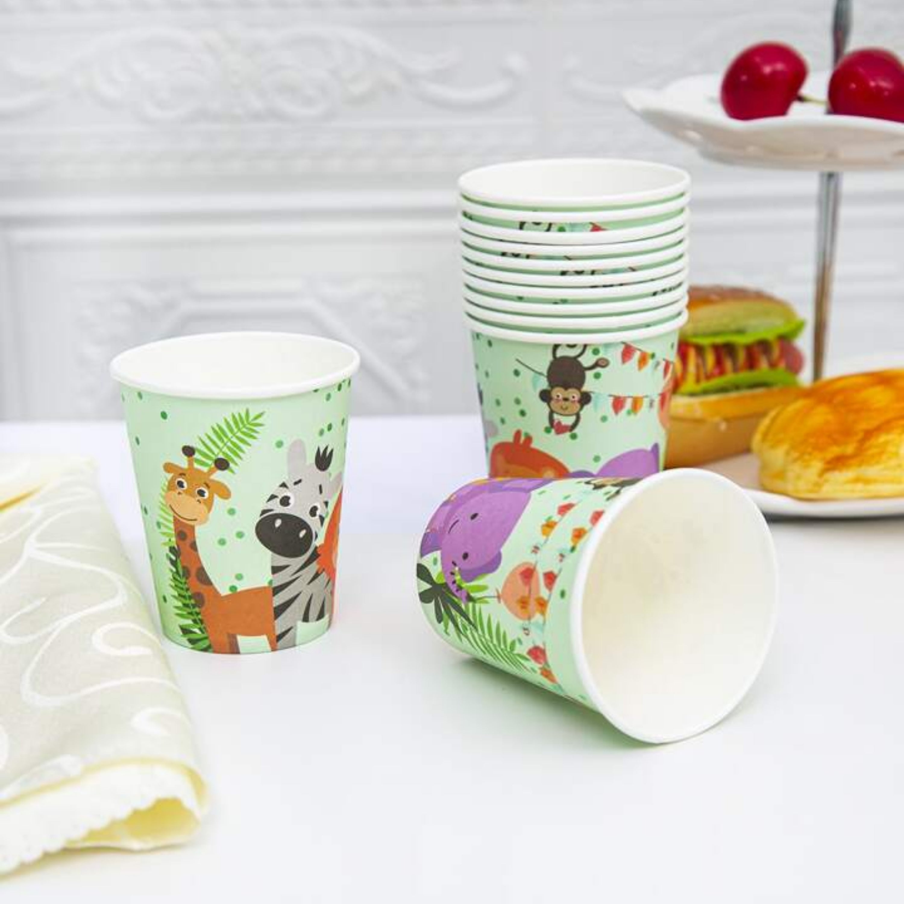 ANIMAL JUNGLE 9OZ PAPER CUPS 8/PKT