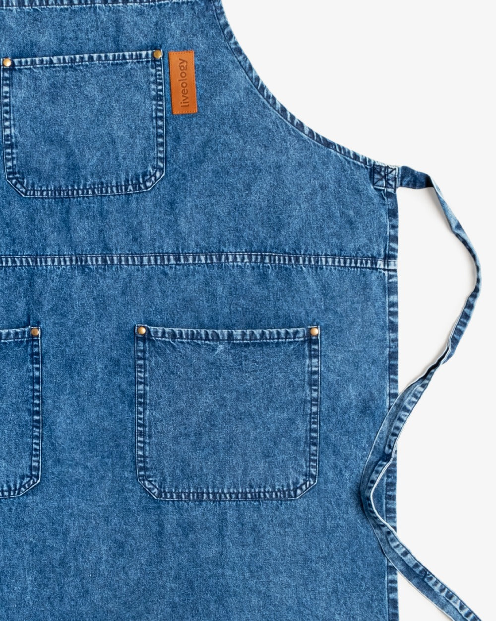 Amari Denim Apron - Midnight blue