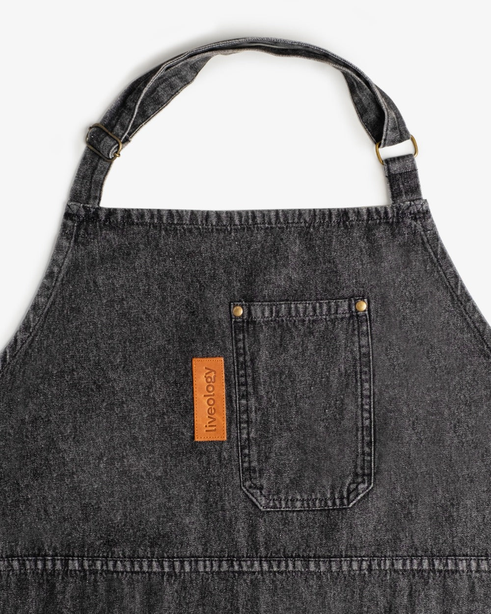 Amari Denim Apron - Carbon black