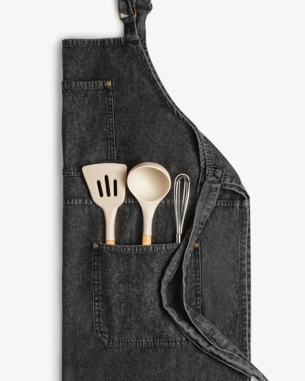 Amari Denim Apron - Carbon black
