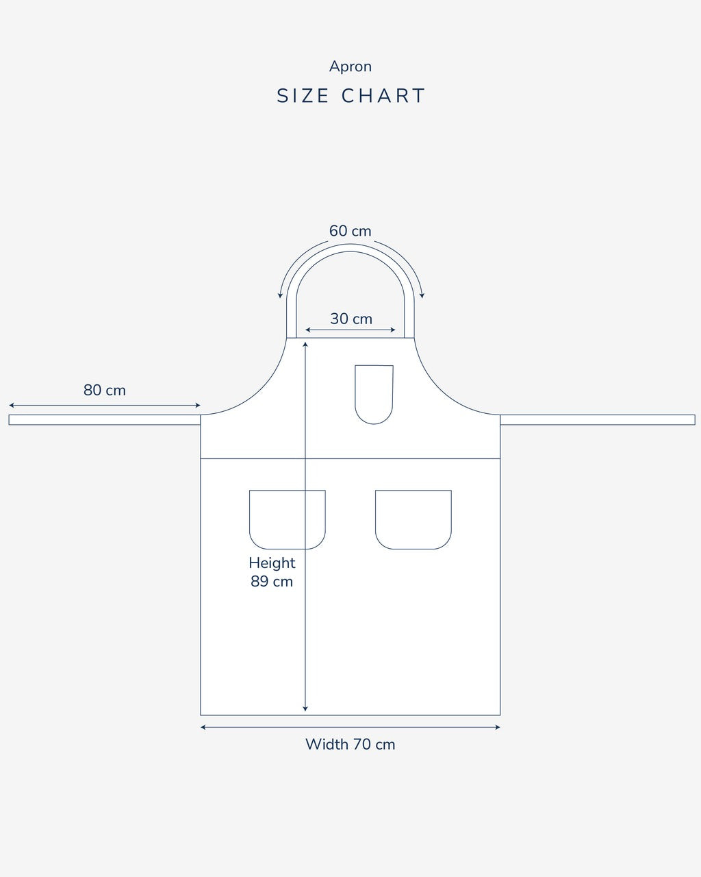 Amari Denim Apron - Carbon black