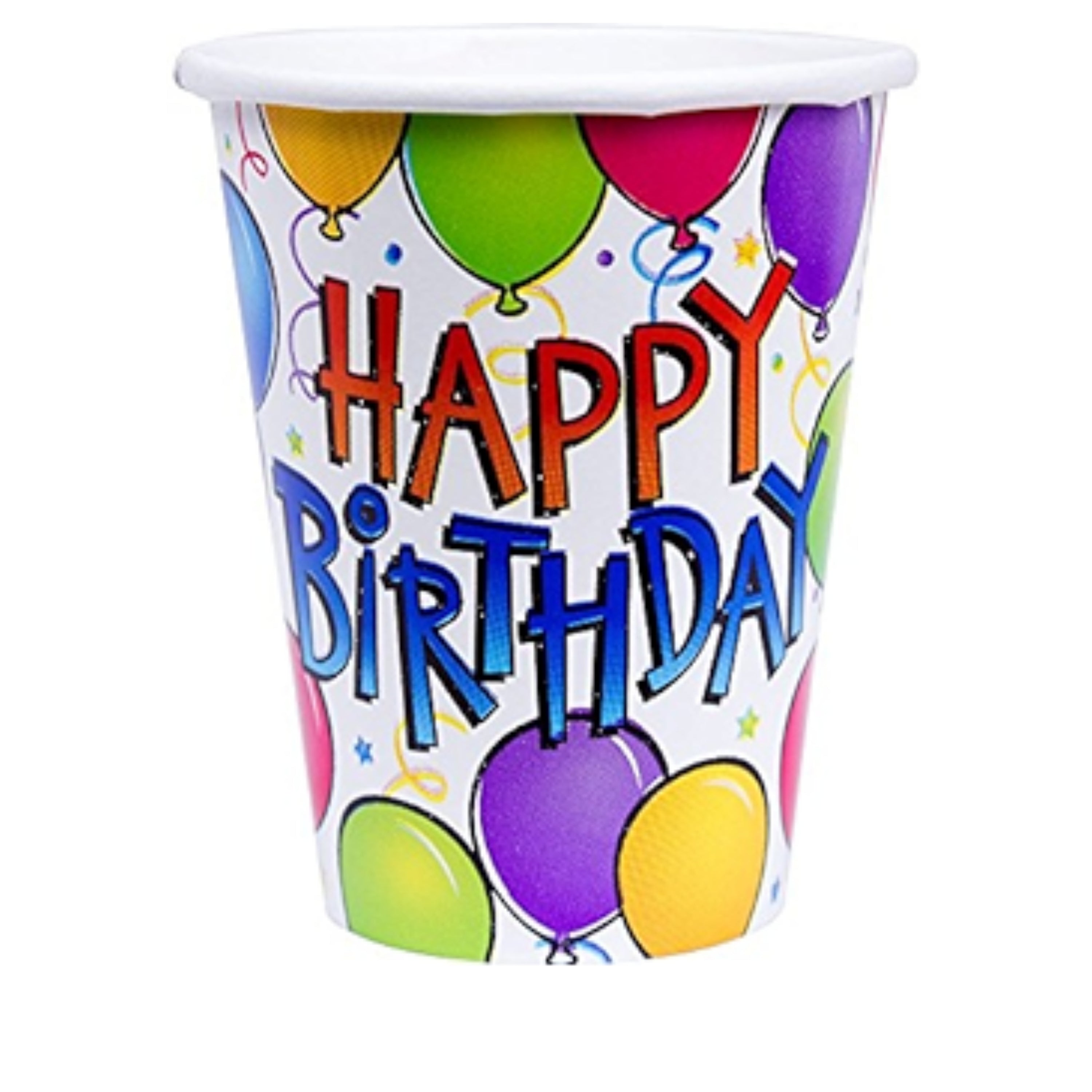 BALLOON PARTY BIRTHDAY 9OZ CUPS 8/PKT