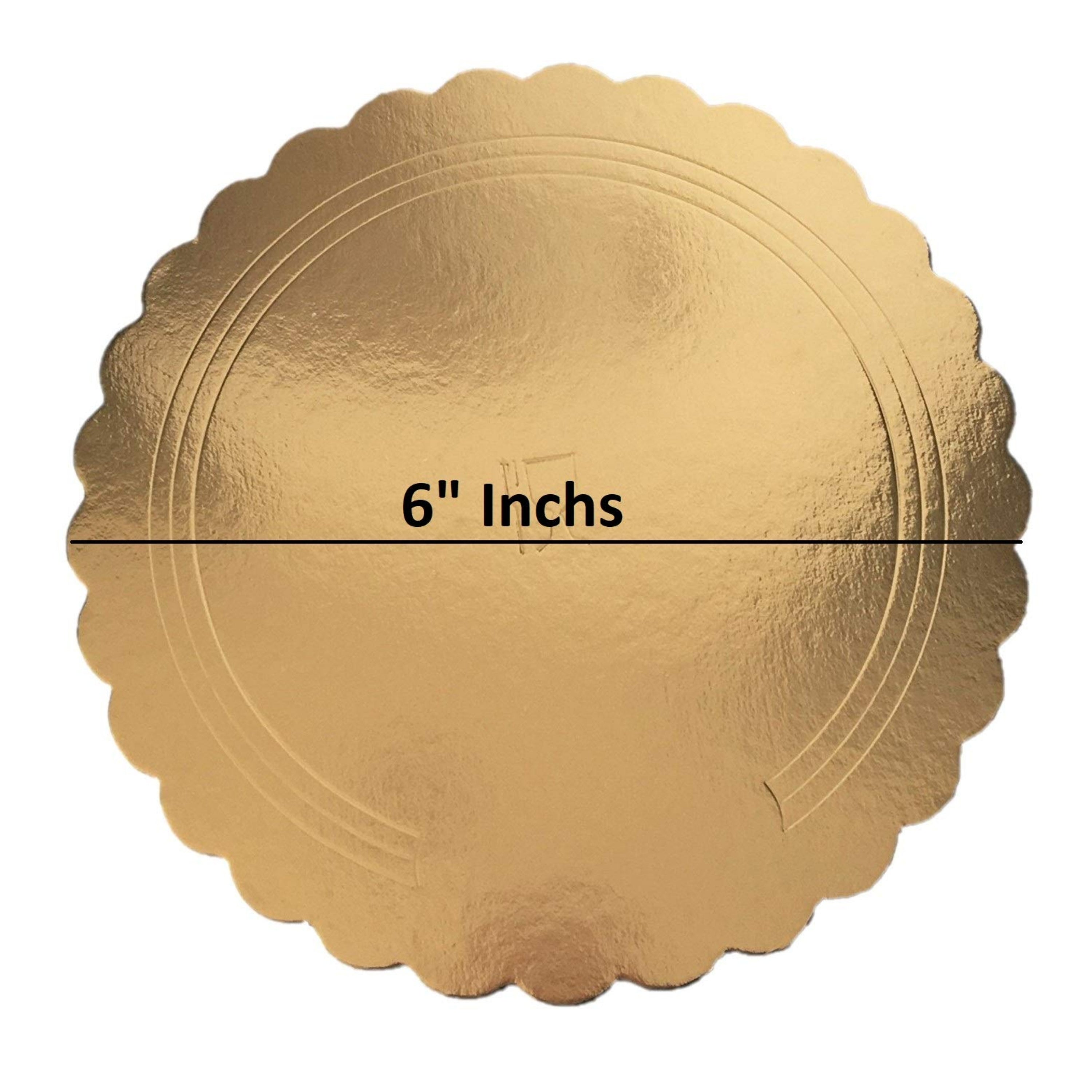 BOARD 6 INCH ROUND GOLD PACK OF 10