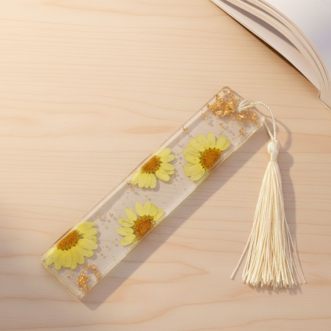Floral Resin Bookmark