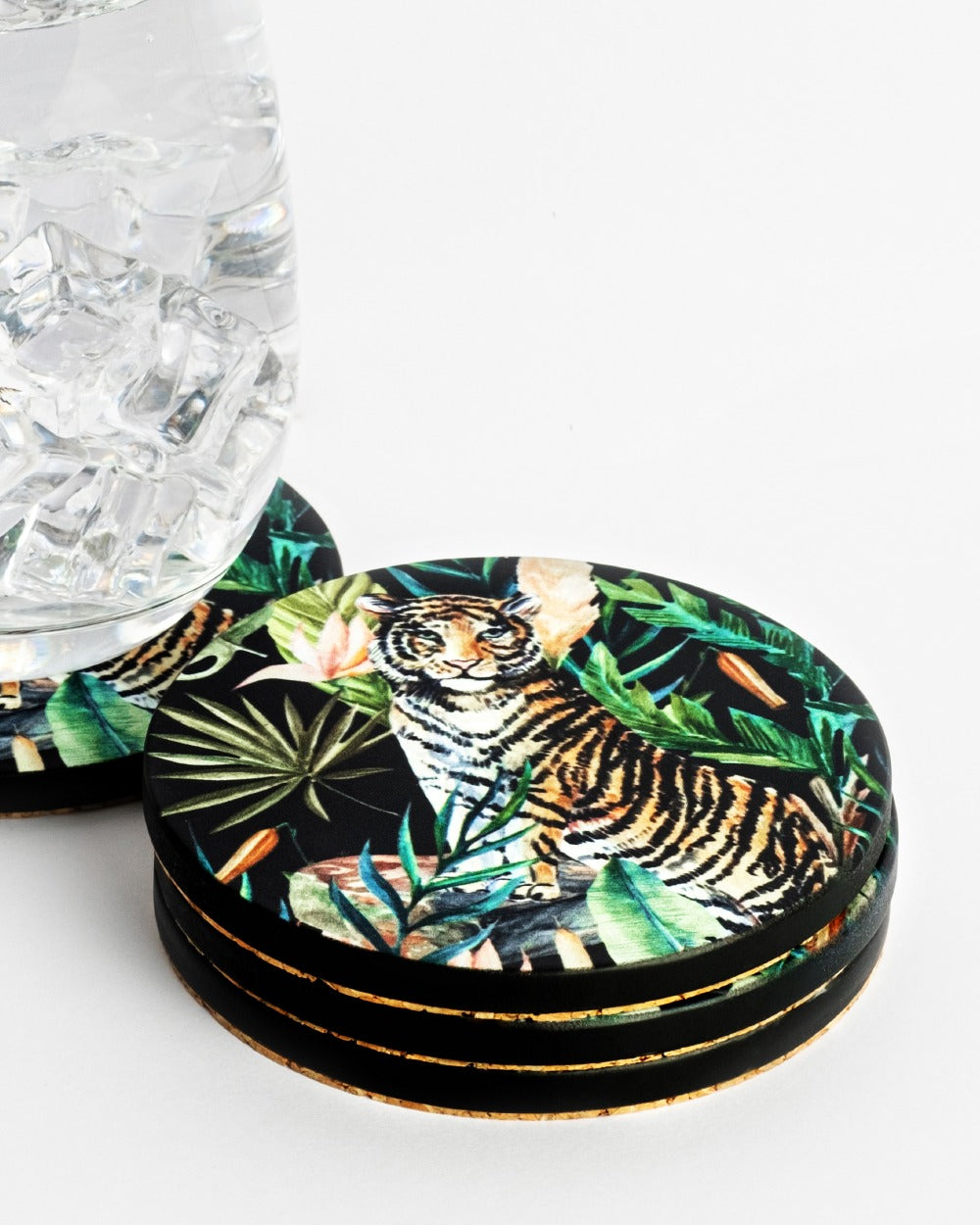 Ranthamore Hardwood Coaster set of 4