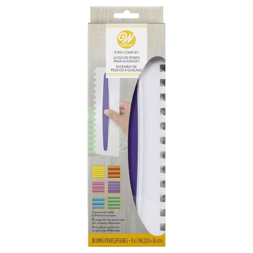 Icing Smoother Comb Set - 3 Piece