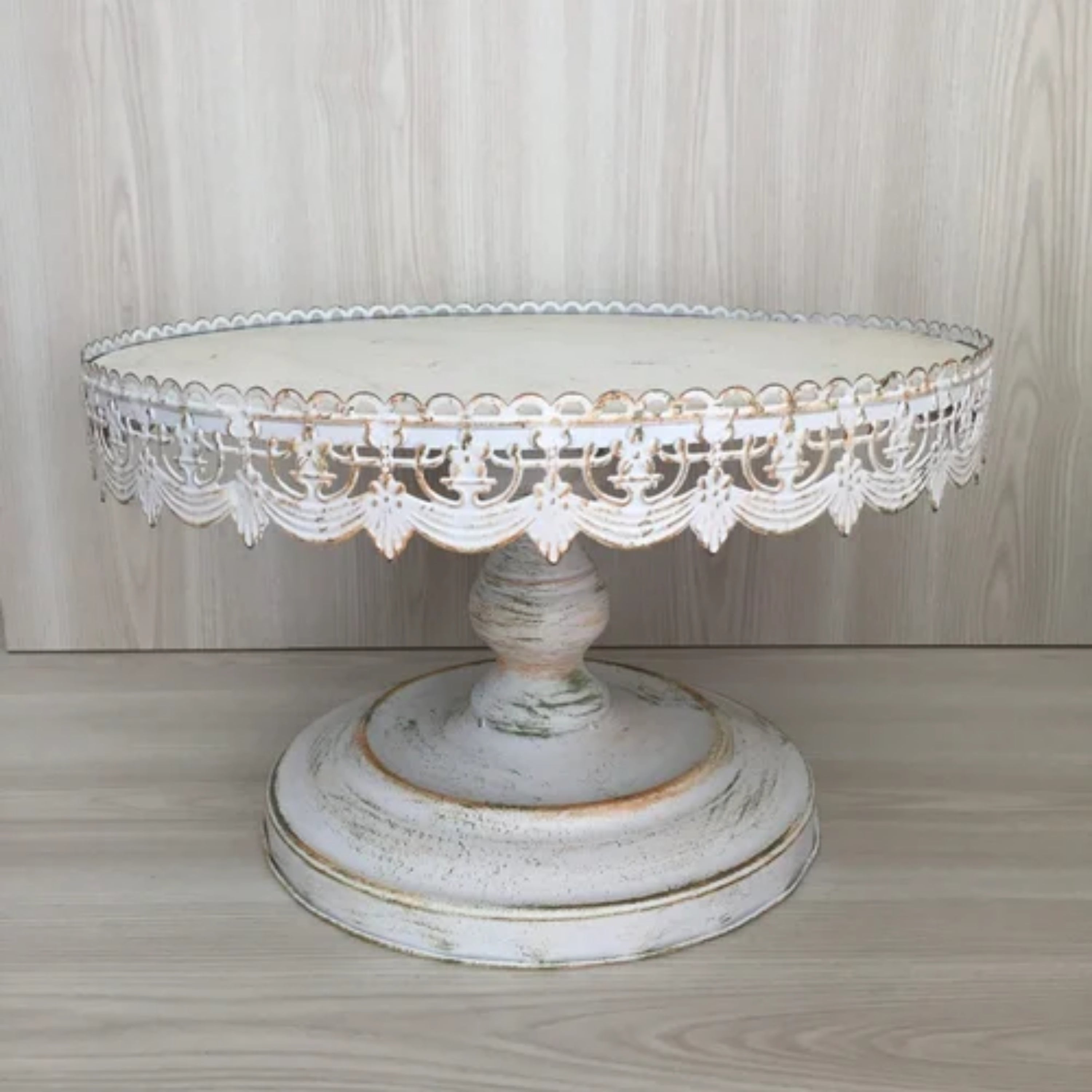 METAL BELLE CAKE STAND WHITE