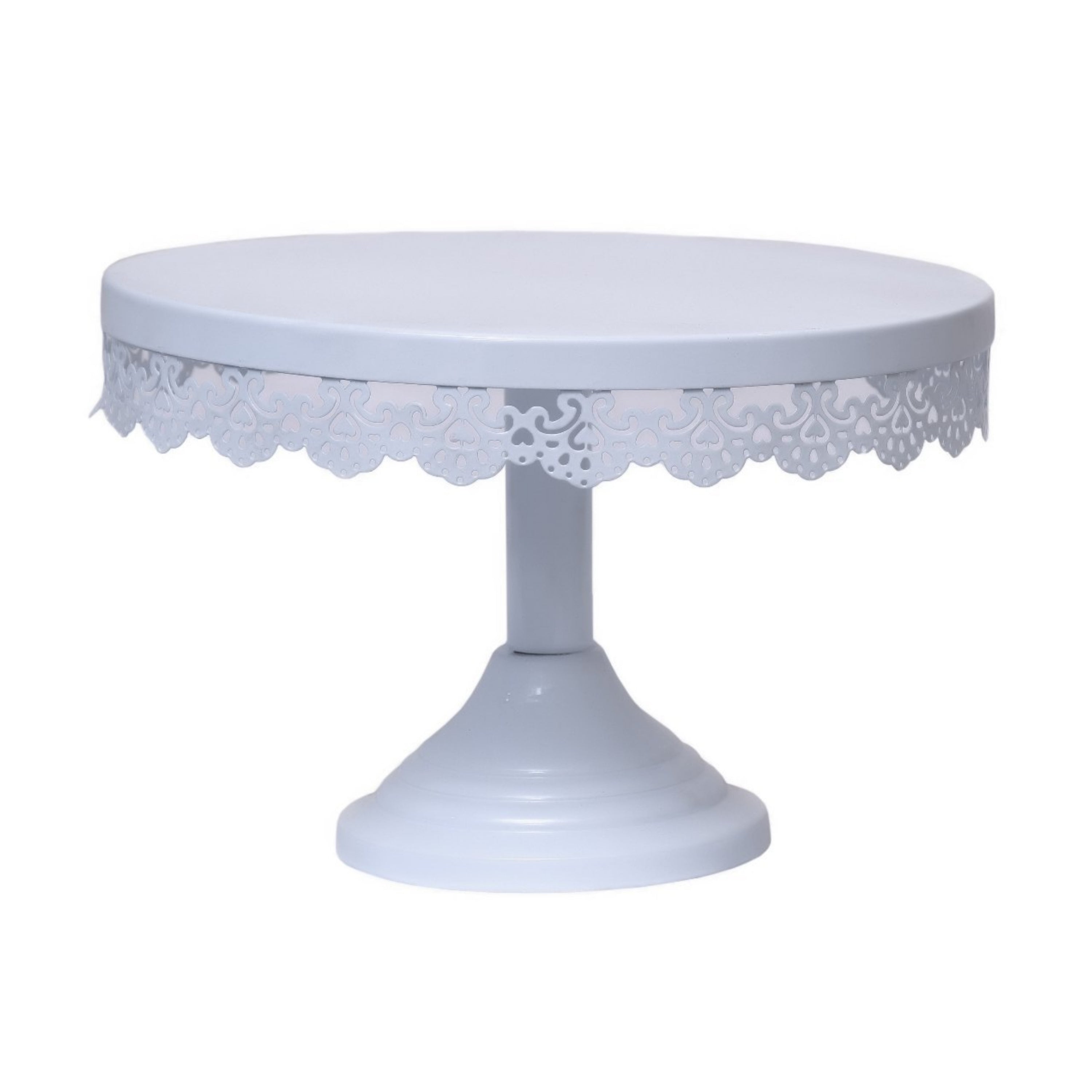 METAL BELLE CAKE STAND WHITE