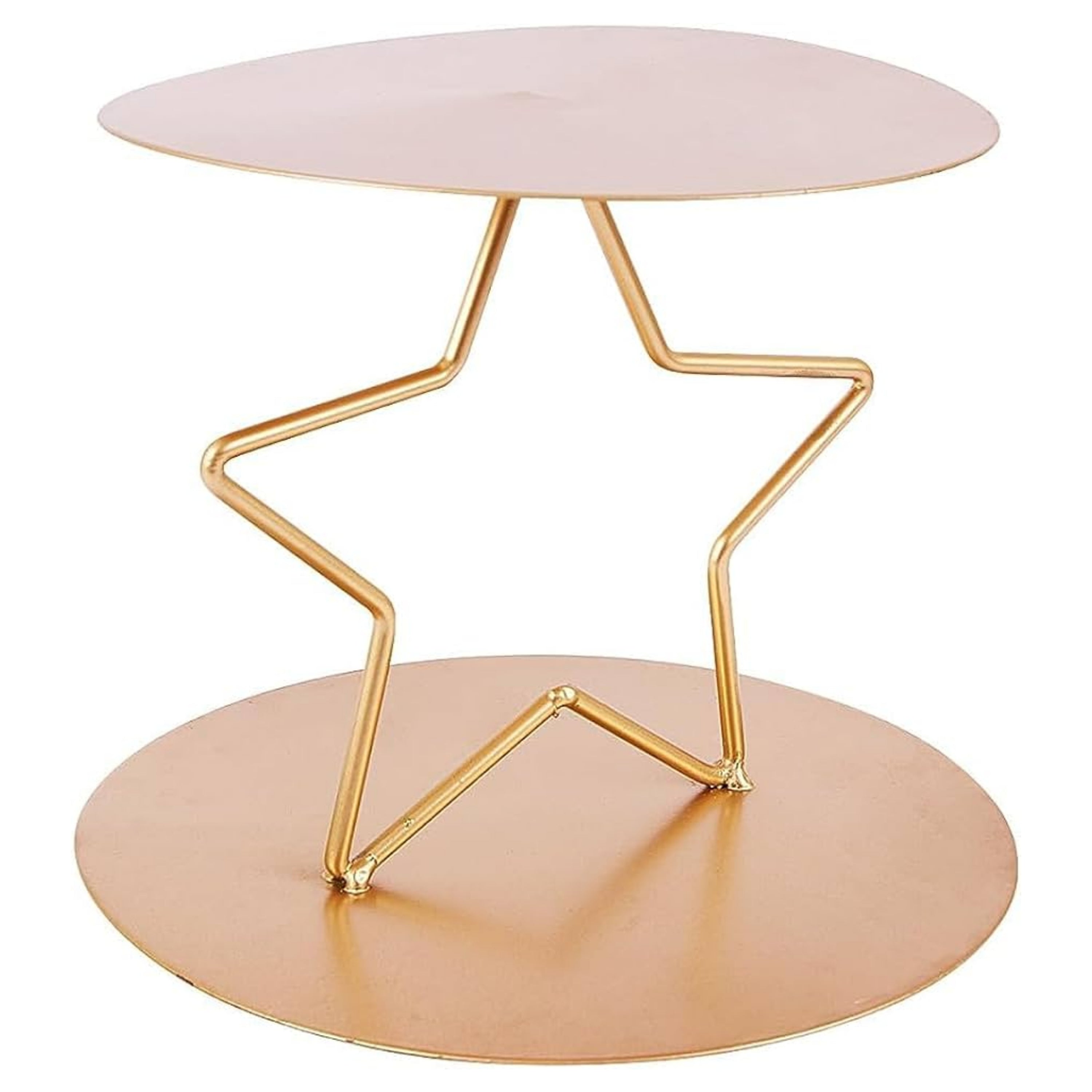 METAL STAR SWIRL CAKE STAND GOLD