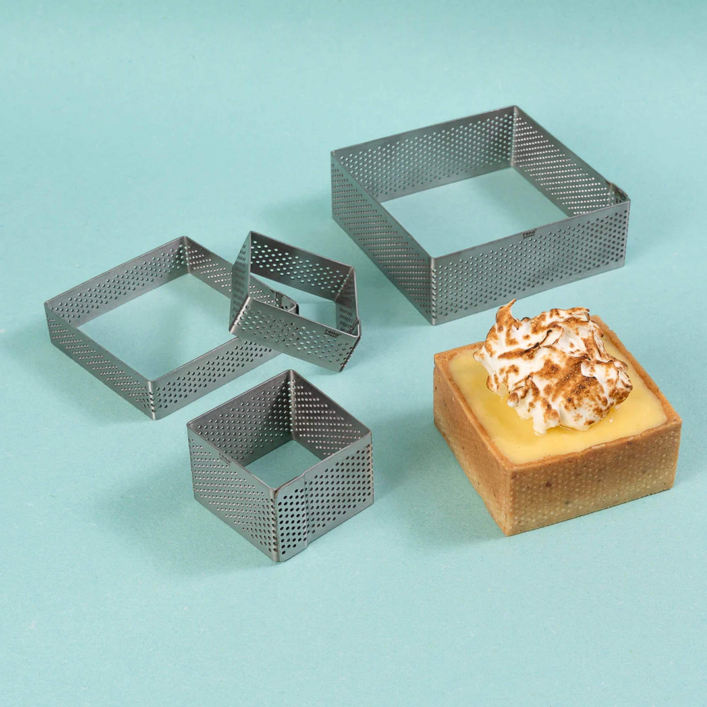 PERFORATED SQUARE TART RING 100X35