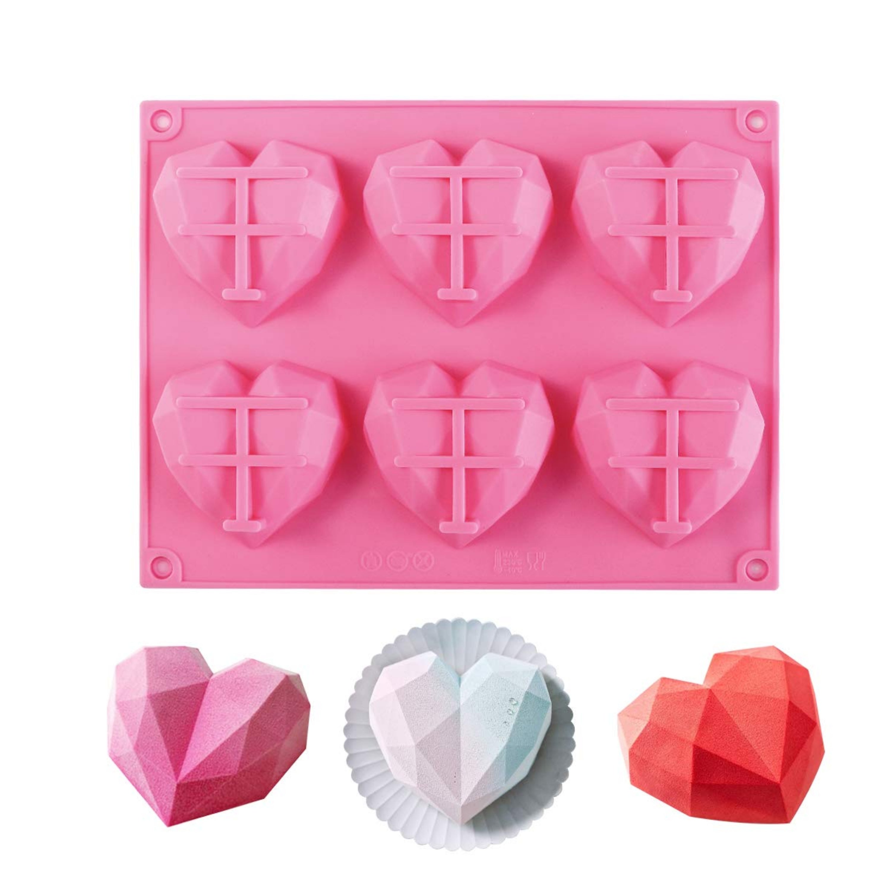 PVC 3D HEART CHOCOLATE MOLD