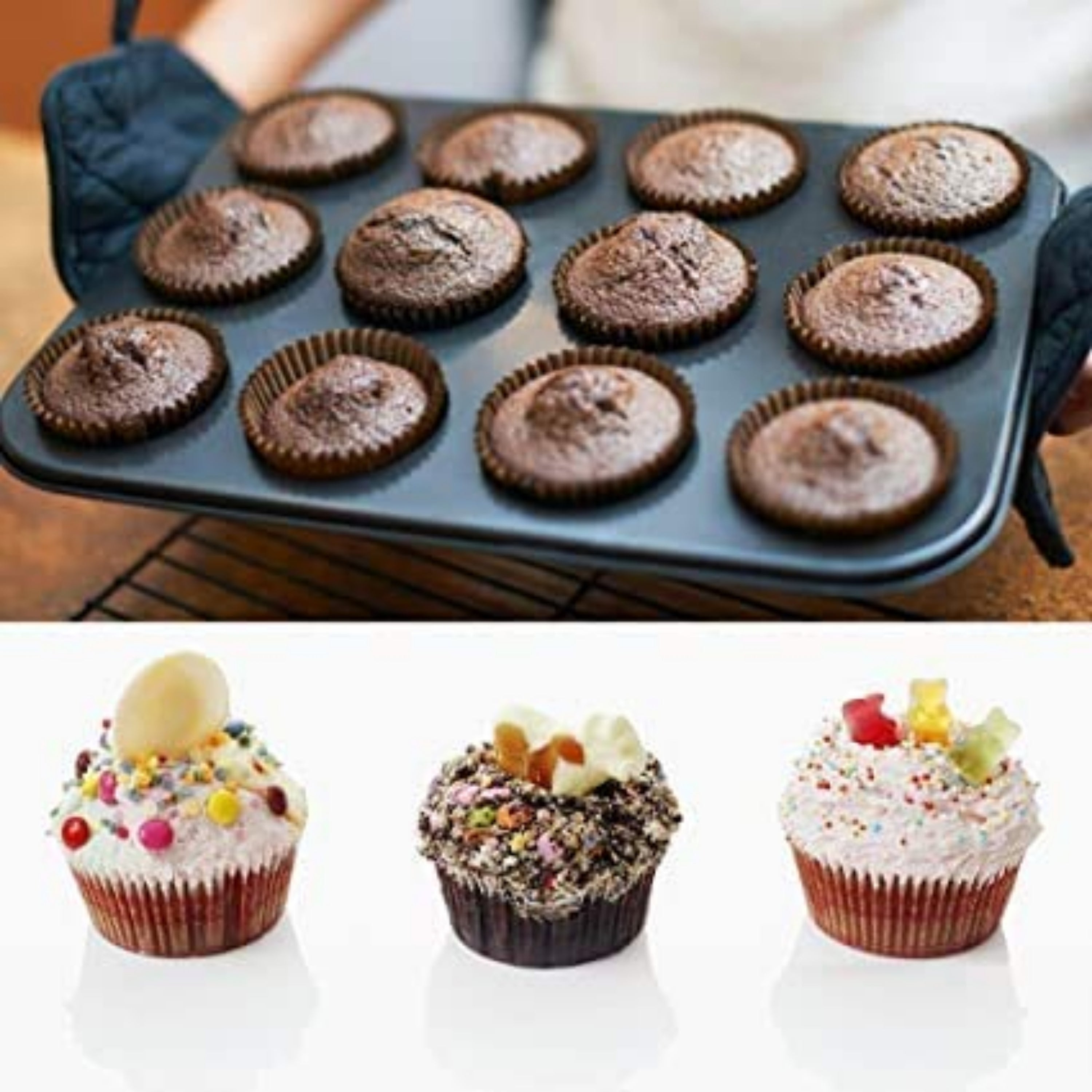 Recipe Right Non-stick Muffin and Cupcake Pan, 12-Cavity