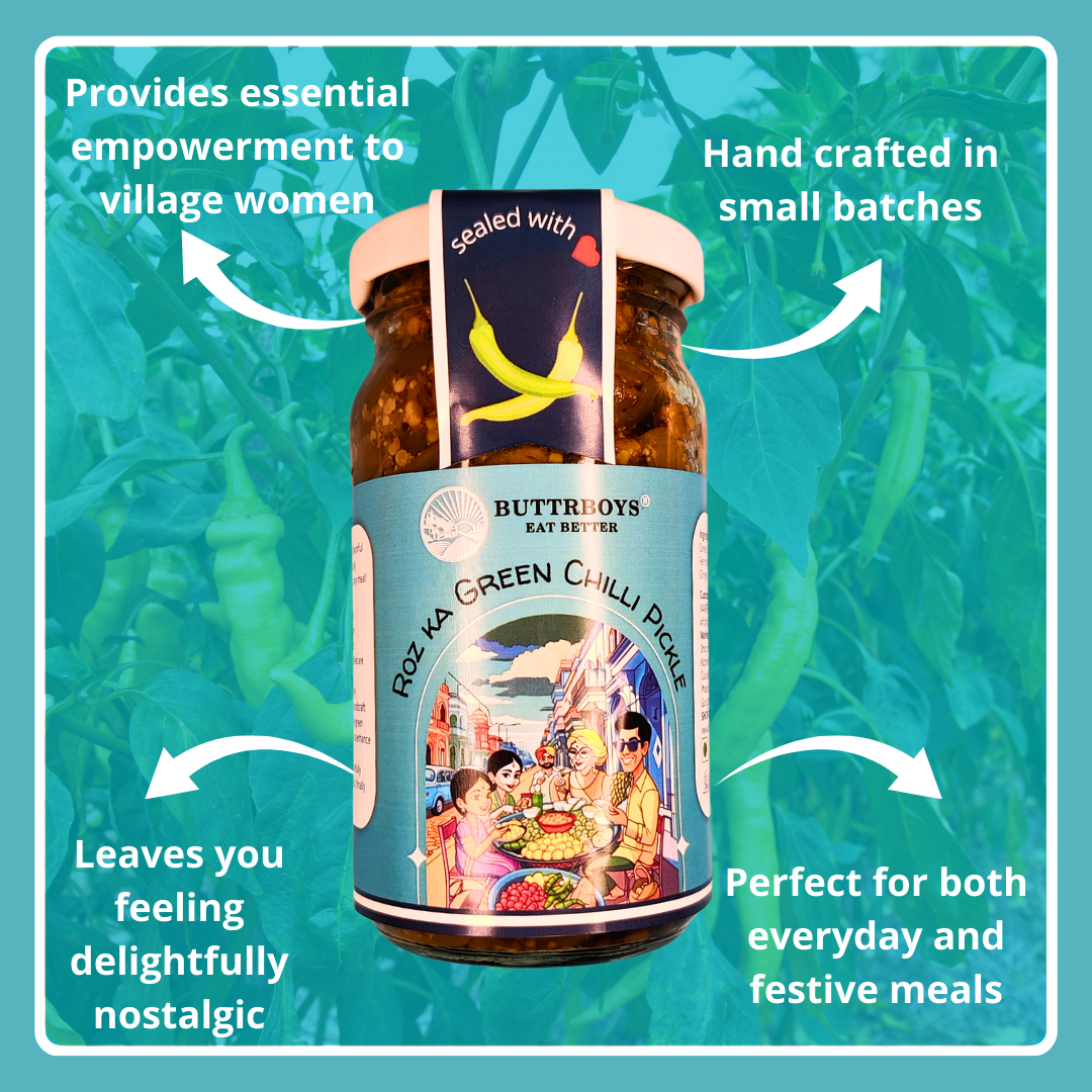 Roz ka green chilli pickle