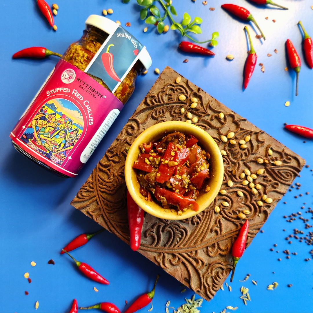 Stuffed Red Chillies