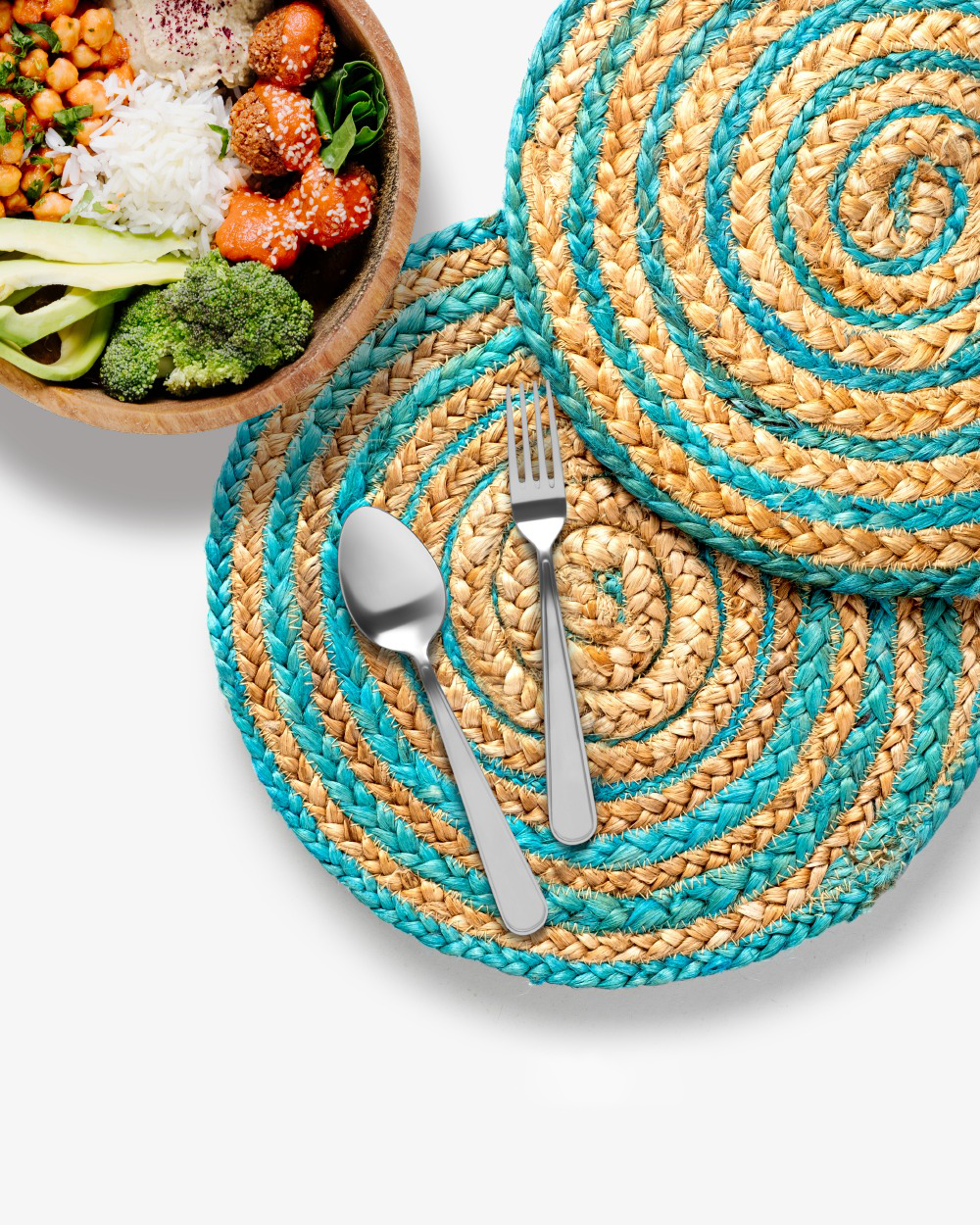 Coolangatta jute round placemats Pack of 4