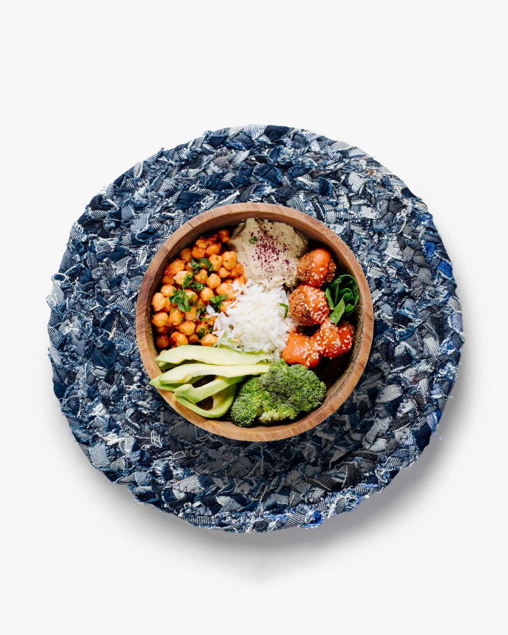 INDY DENIM ROUND PLACEMATS PACK OF 4