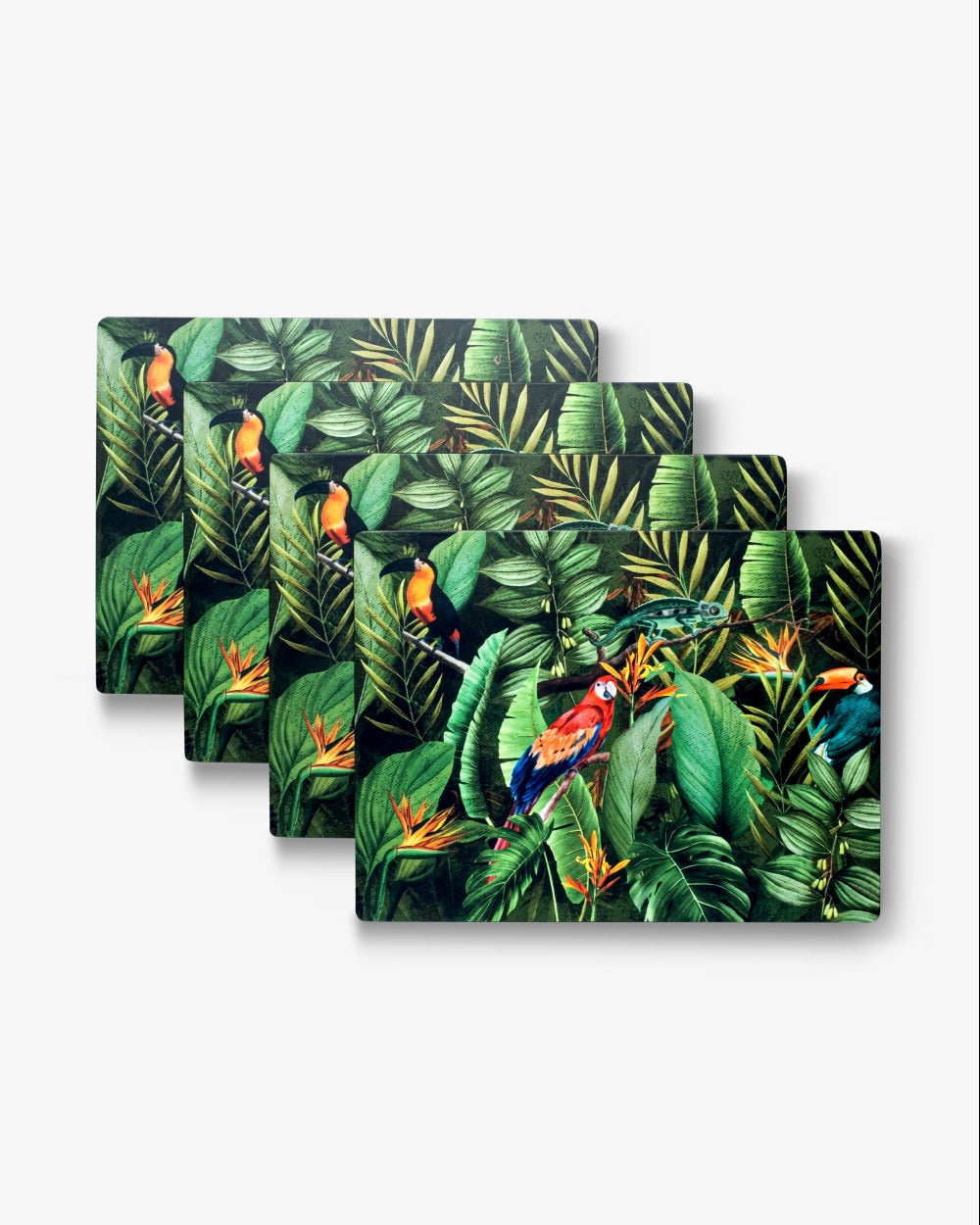 Birds of paradise Hardwood Placemats Pack of 4