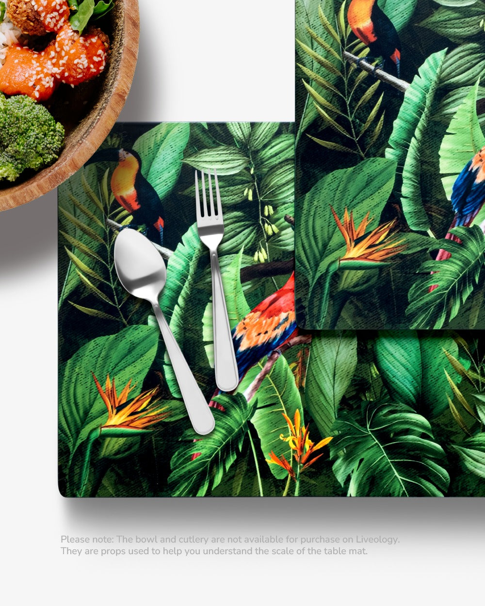 Birds of paradise Hardwood Placemats Pack of 4