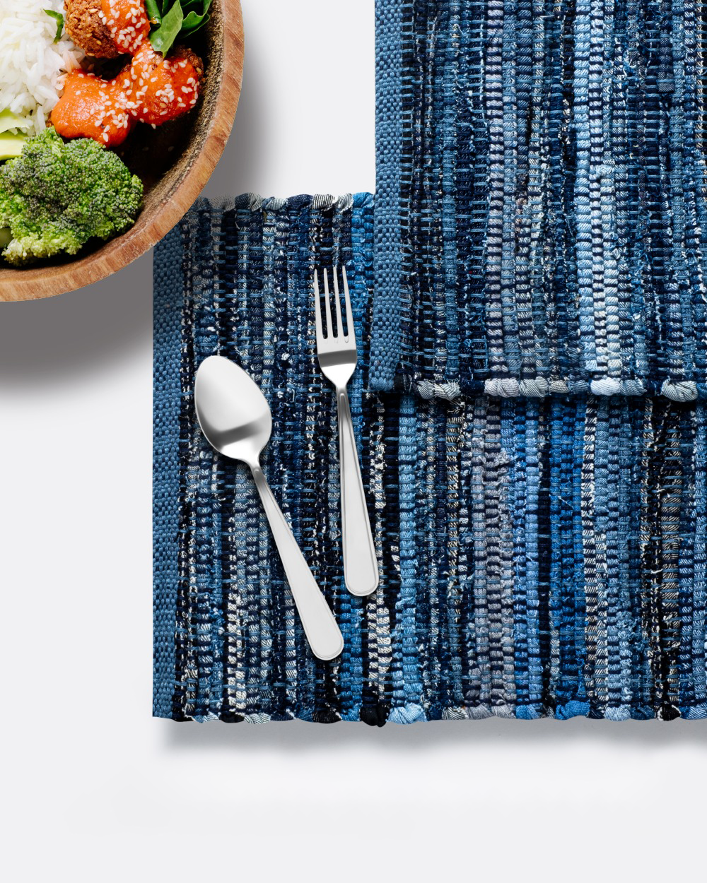 Indri denim Placemats Pack of 4