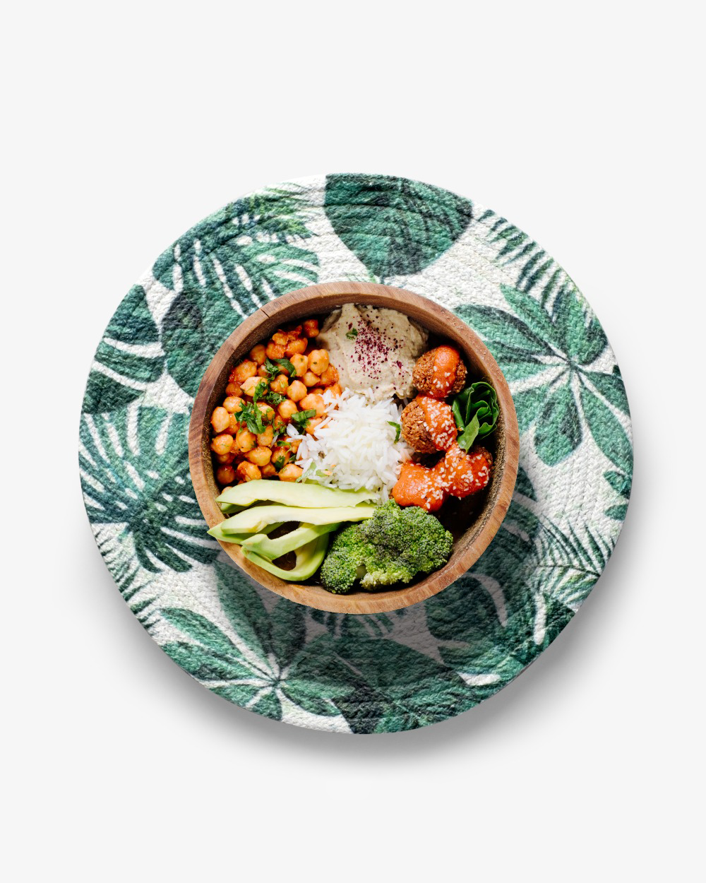 Monstrera Printed round placemats Pack of 4