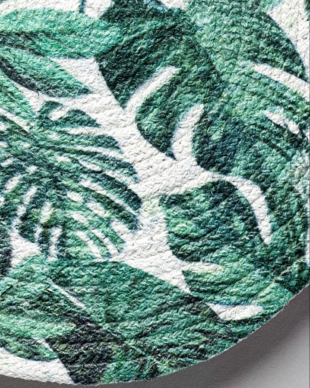 Monstrera Printed round placemats Pack of 4