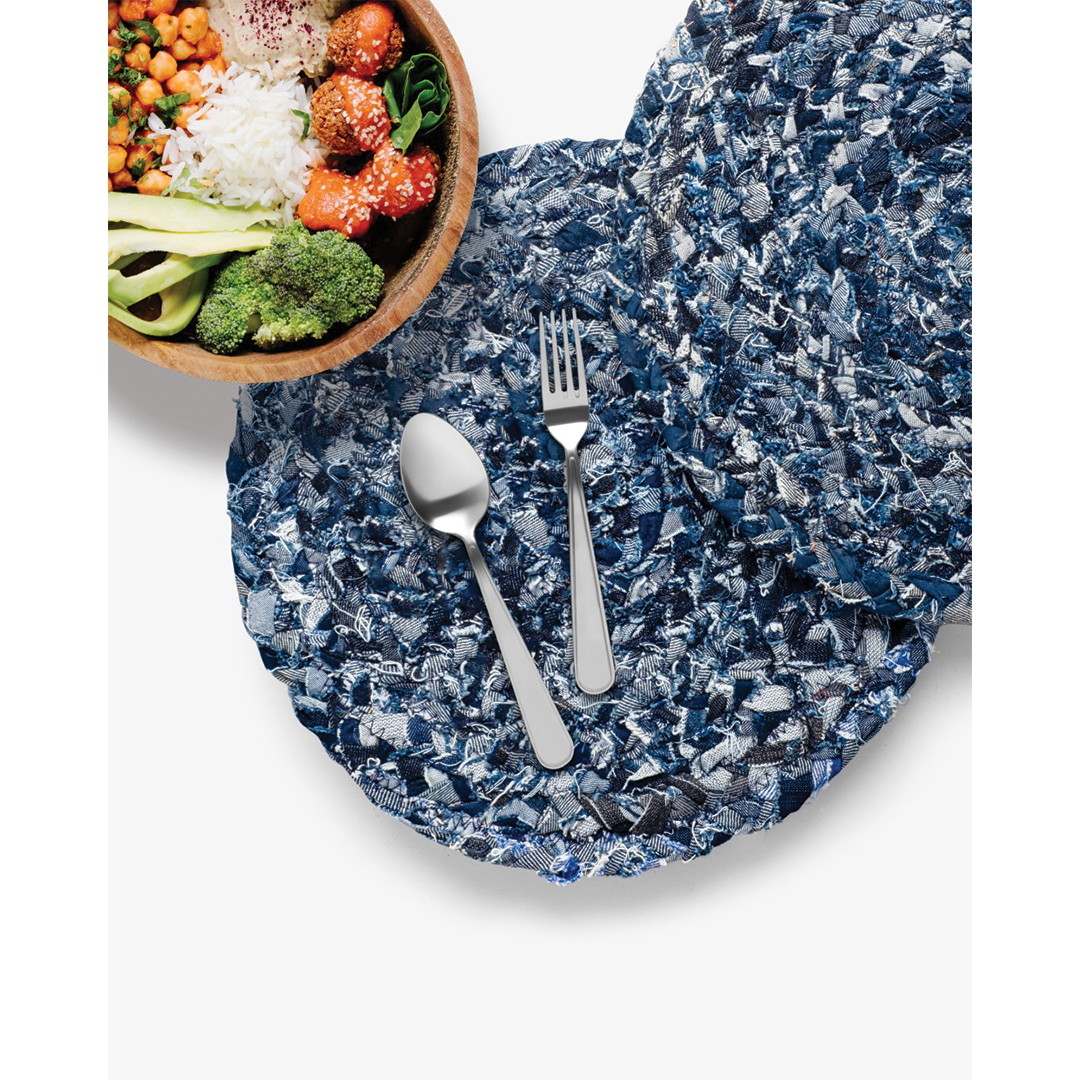 INDY DENIM ROUND PLACEMATS PACK OF 4