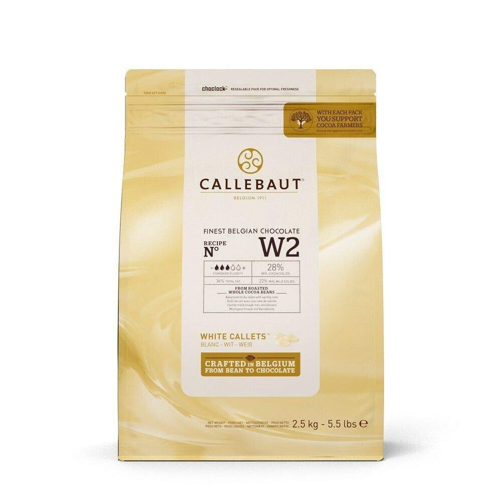 CALLEBAUT COUVERTURE CHOCOLATE WHITE 2.5 KG