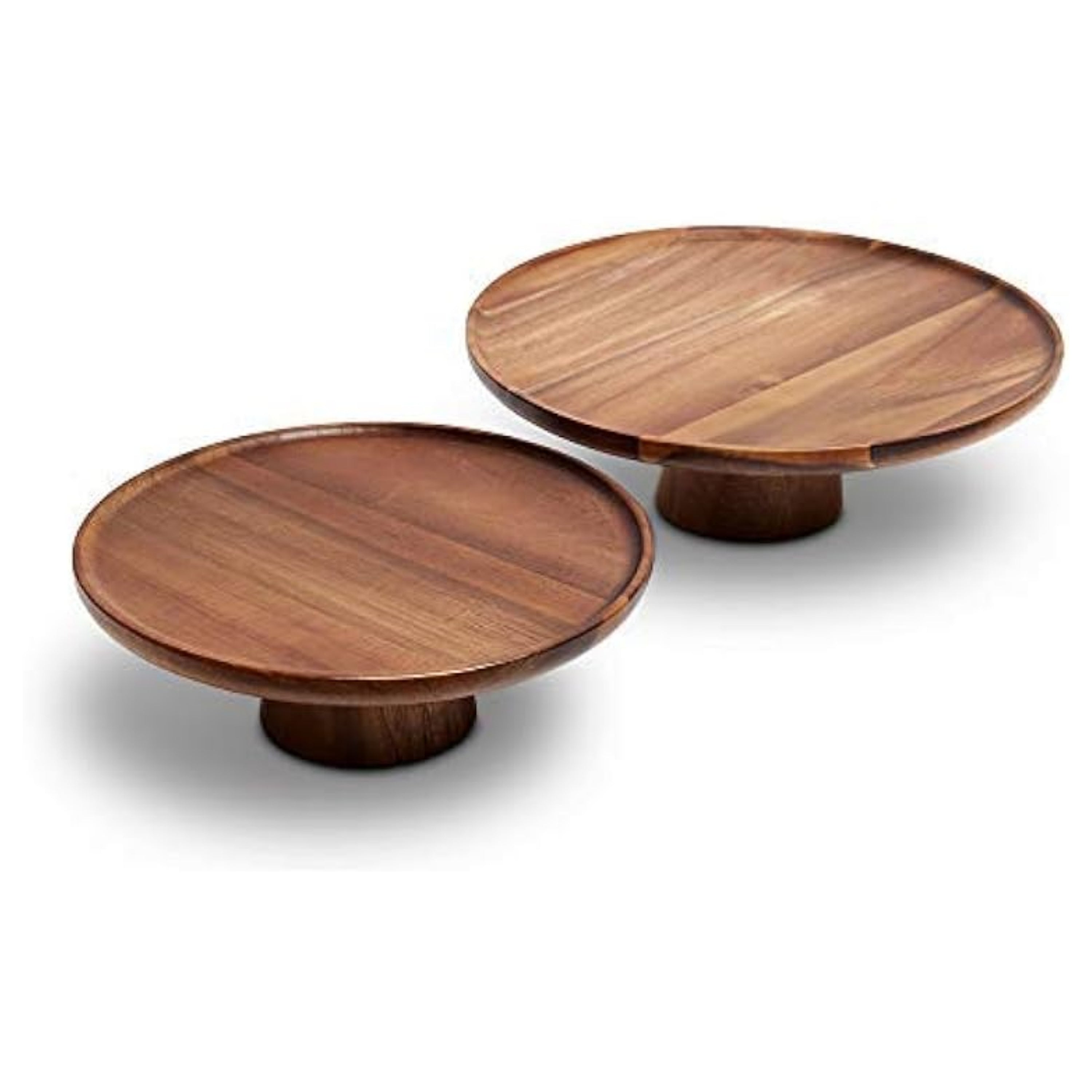 WOODEN CAKE STAND SET OF 2