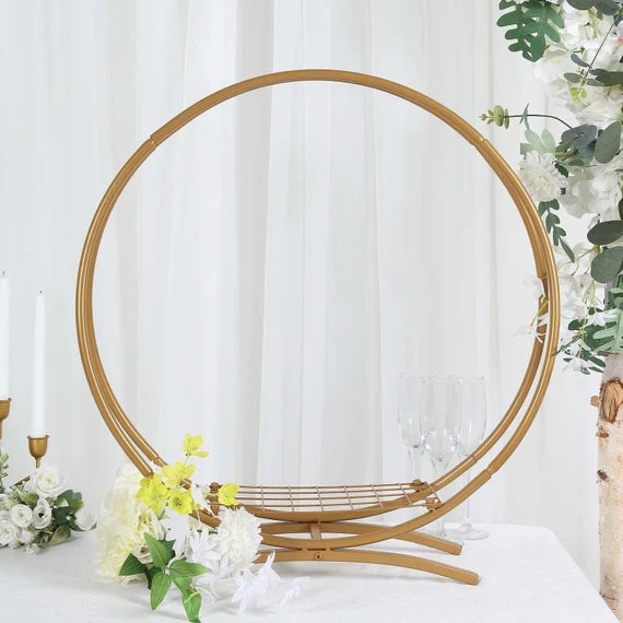 METAL DOUBLE HOOP CAKE STAND