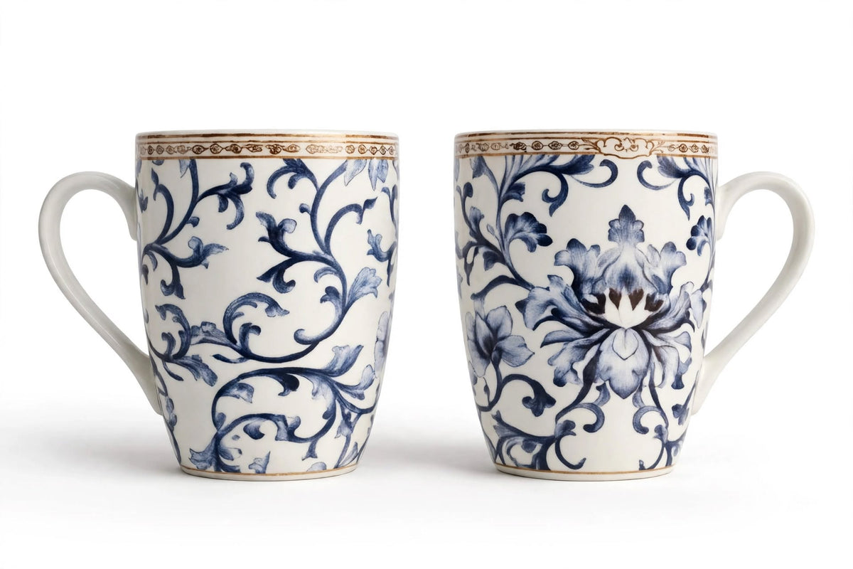 Victorian Coffee Mugs Set of 2